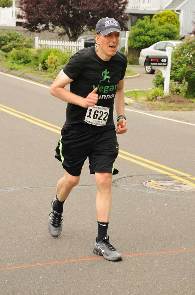 Rich running a half marathon last year in Fairfield, CT. He plans to do a virtual run for Fairfield in a few weeks.