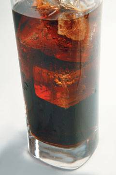 A glass of soda