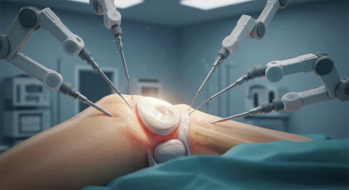Someone undergoing total knee replacement