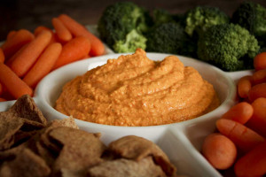 Hummus with Red Bell Peppers